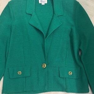 🔥Dunnolie Looms Green Cardigan / Blazer With Shoulder Pads🔥